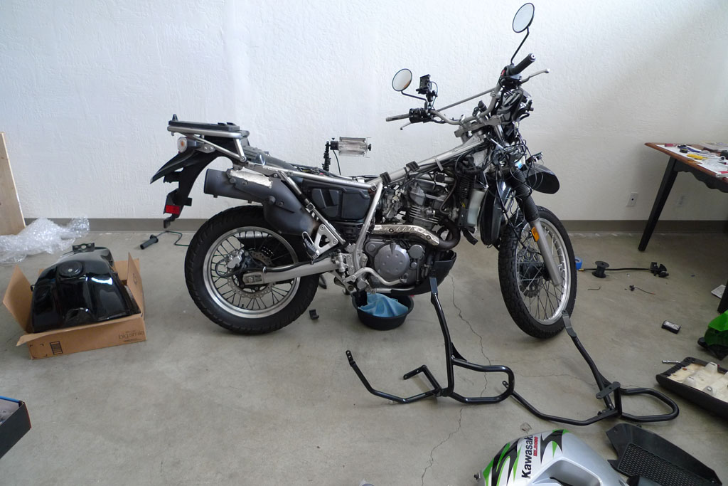 We installed crashbars, new electrics, skid plate, GPS, ...